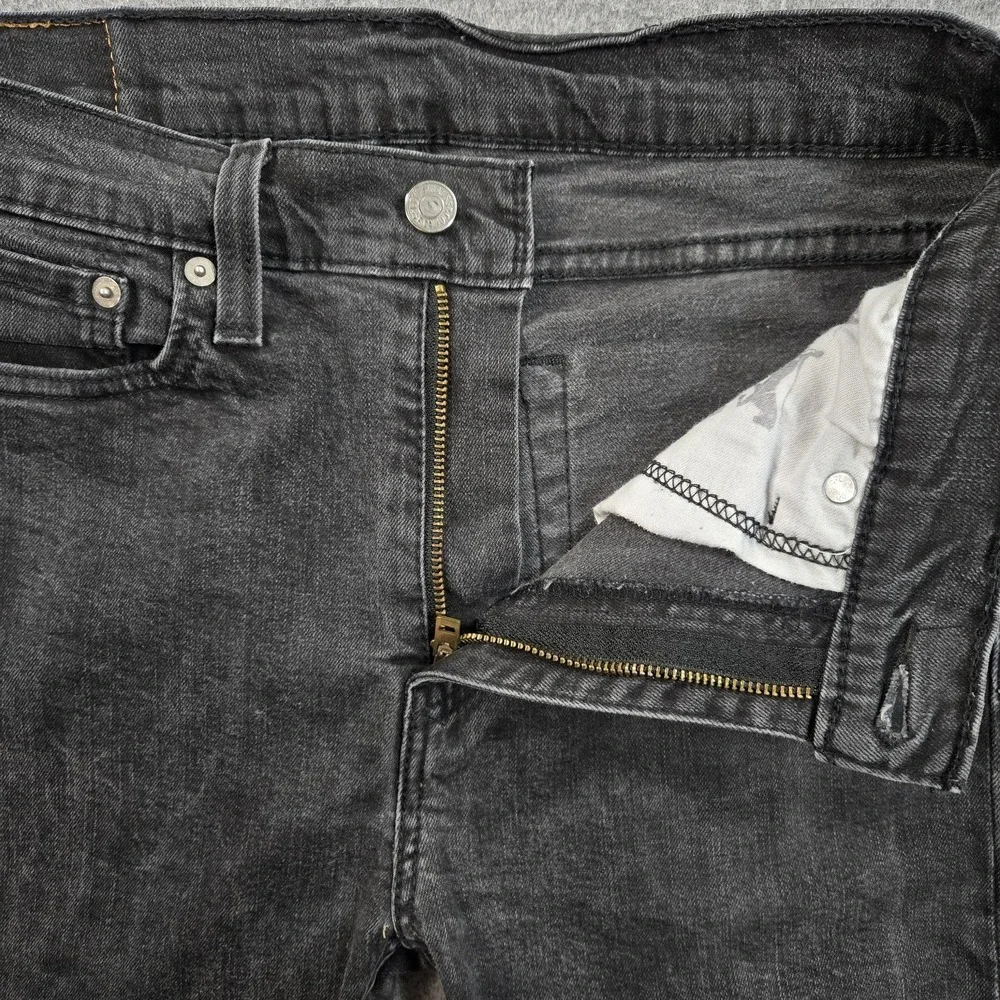 Levis 510 Jeans Mens 30x29‎ (tag 31x32) Gray Charcoal Wash Slim Tapered Denim
